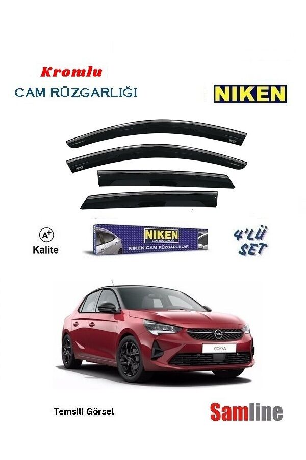 Cam Rüzgarlığı Kromlu 4'lü Set Opel Corsa F (2020-2023)