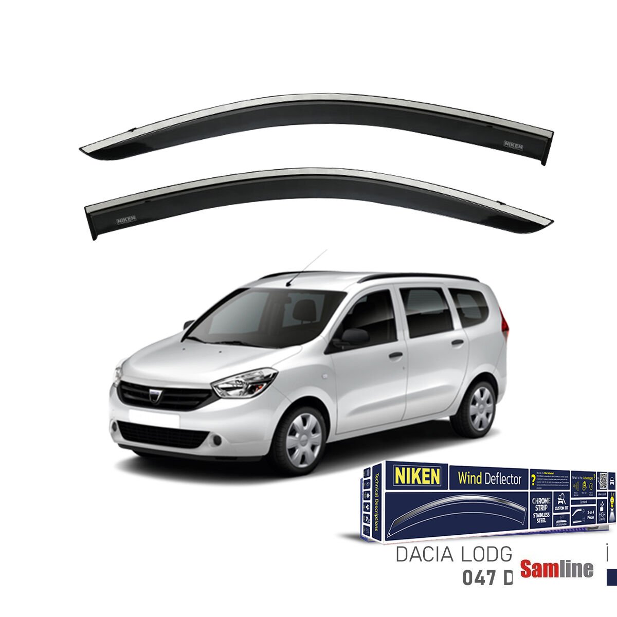 Cam Rüzgarlığı Kromlu 2'li Set Dacıa Lodgy 2013