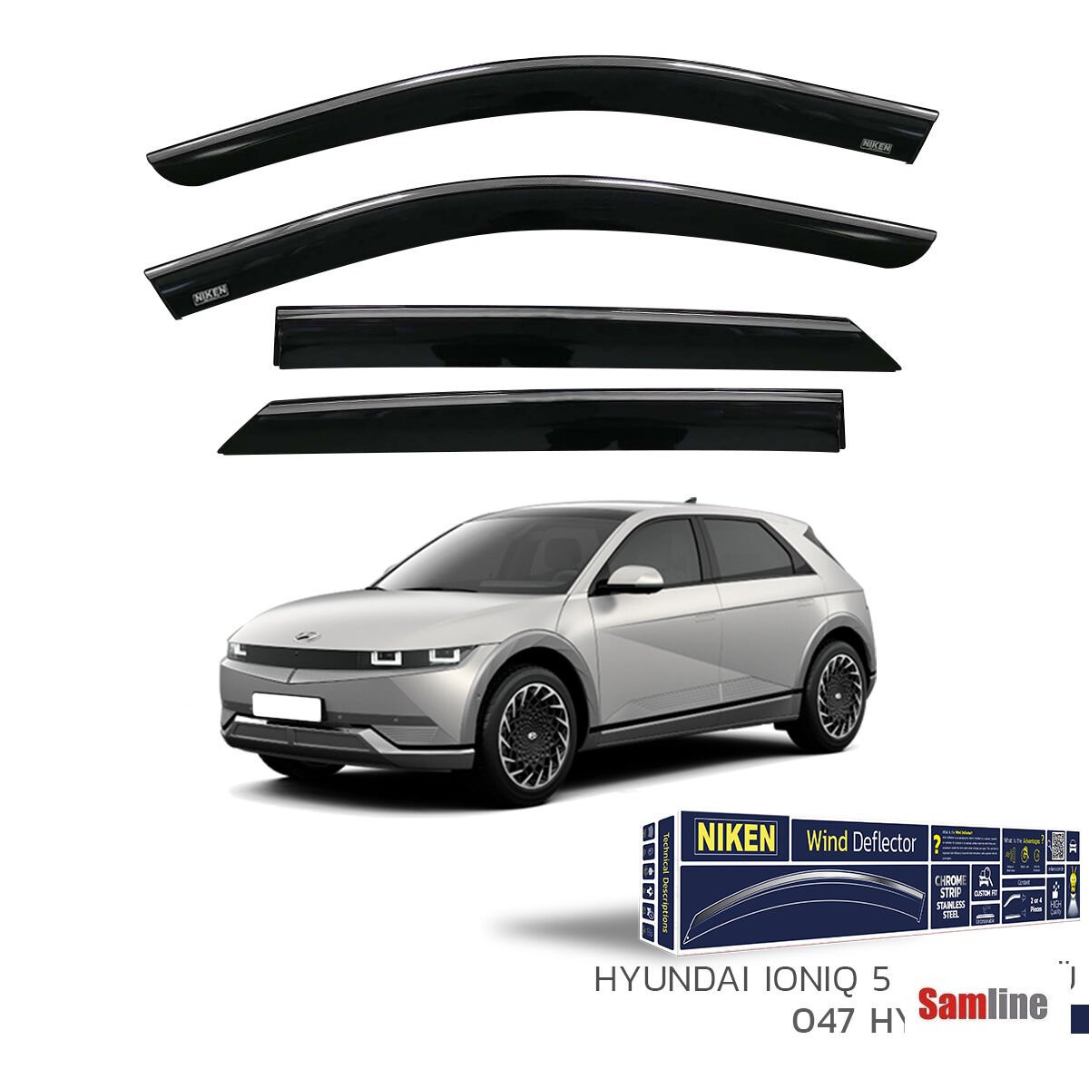 Cam Rüzgarlığı Kromlu 4'lü Set Hyundai İONİQ 5 (2021+)