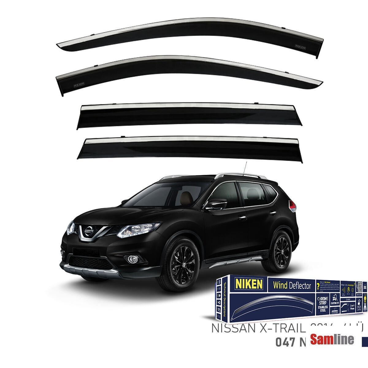 Cam Rüzgarlığı Kromlu 4'lü Set Nissan X-Trail (2014+)