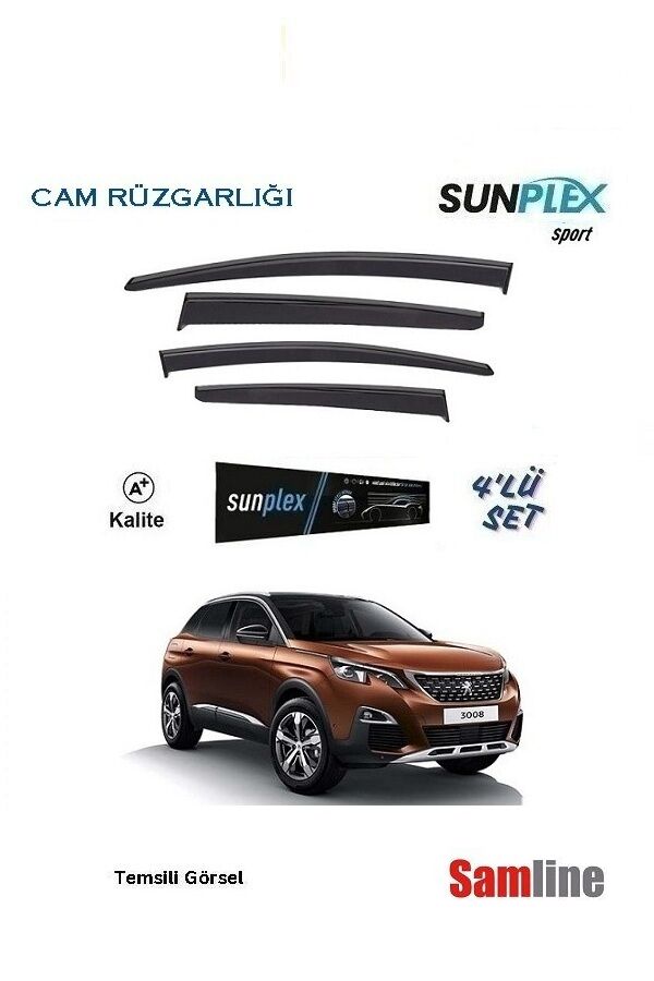 Cam Rüzgarlığı 4'lü Set Peugeot 3008 (2016-2020) SUNPLEX