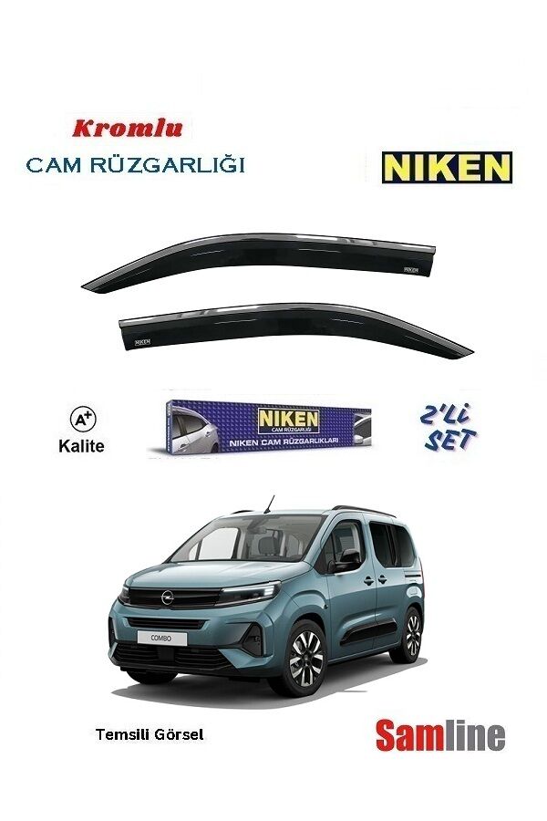 Cam Rüzgarlığı Kromlu 2'li Set Opel Yeni Combo Combi (2024-2025)