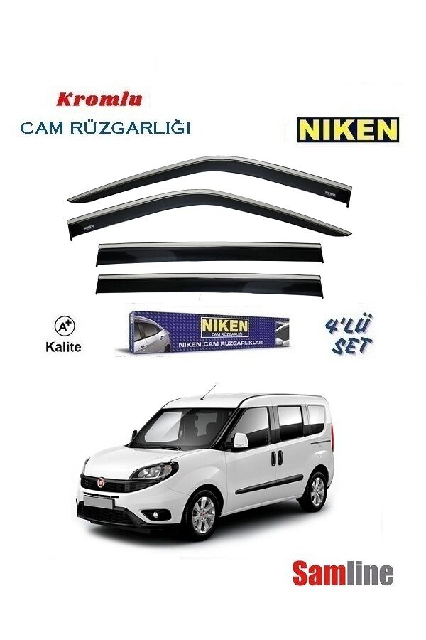 Cam Rüzgarlığı Kromlu 4'lü Set Fiat Doblo II Combi (2015-2023)