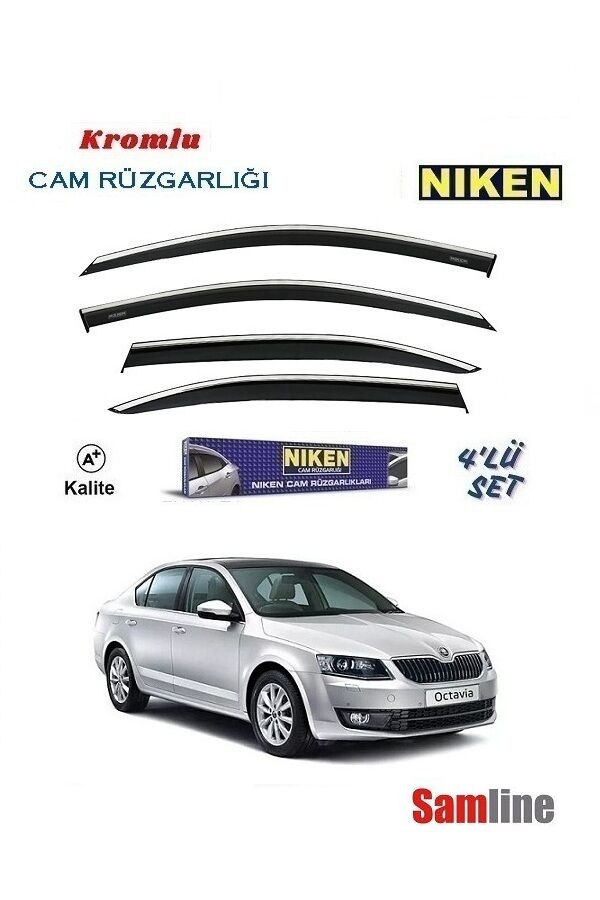 Cam Rüzgarlığı Kromlu 4'lü Set Skoda Octavıa Sedan (2013-2017)
