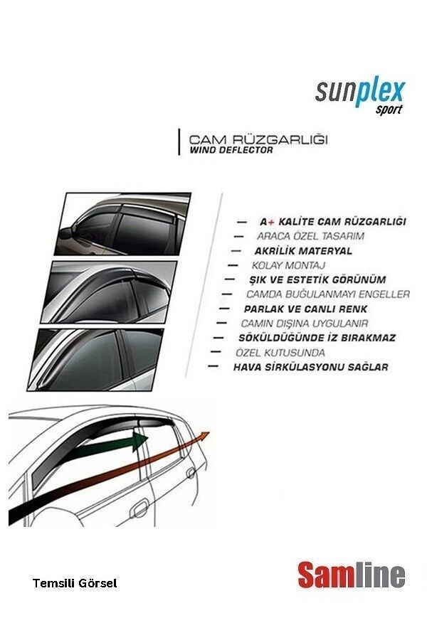 Cam Rüzgarlığı Kromlu 4'lü Set Toyota Corolla Sedan (2019-2024)