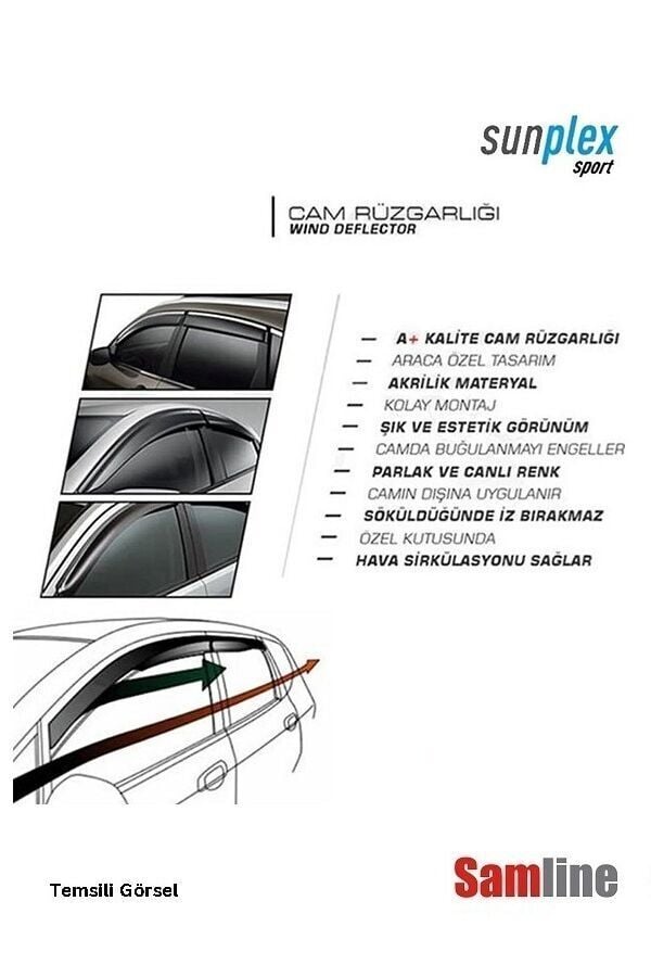 Cam Rüzgarlığı Kromlu 4'lü Set Toyota Corolla Sedan (2019-2024)