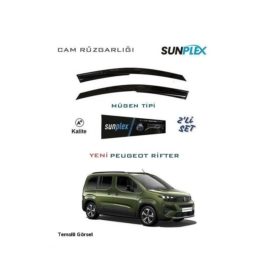 Cam Rüzgarlığı 2'li Set Peugeot Rifter  (2024-2025) SUNPLEX
