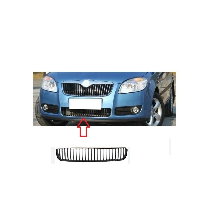 Tampon orta ızgarası Skoda Fabıa (2008-2010) Roomster (2007-2010) Tampon Orta Panjuru