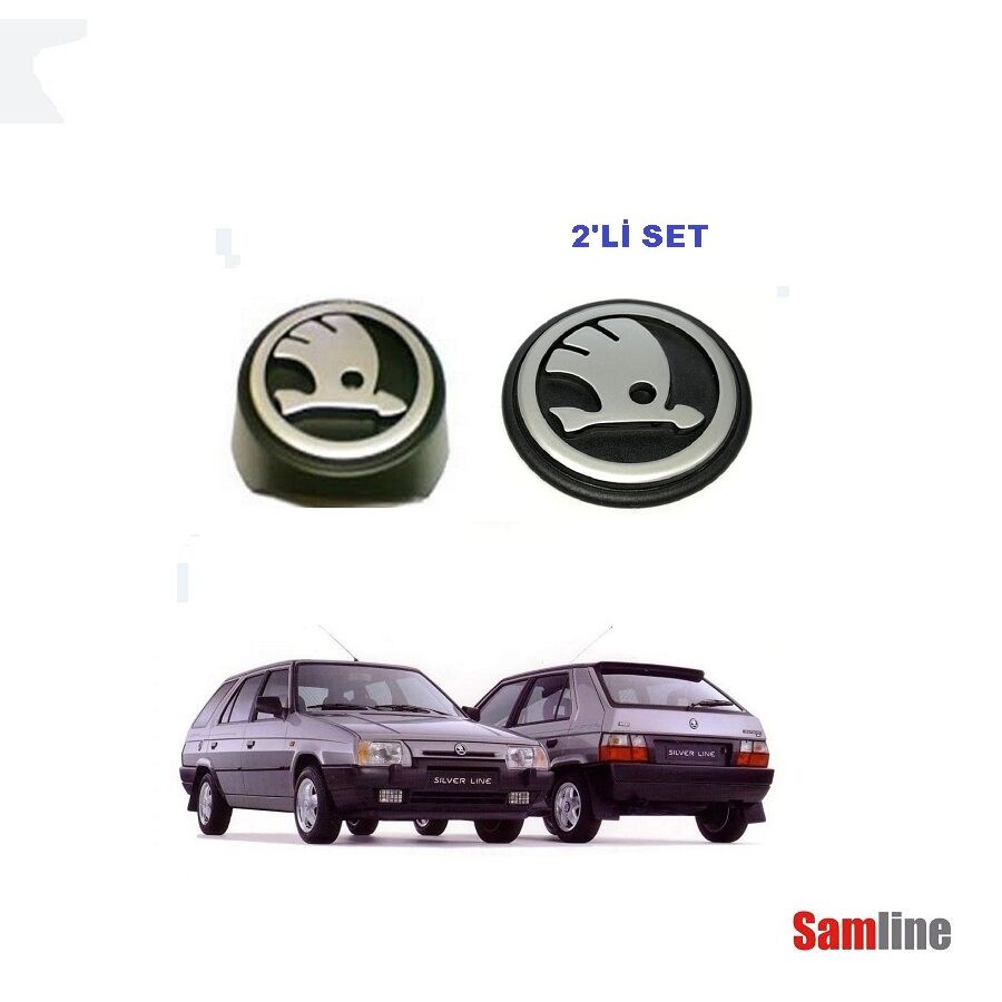 Amblem Ön Arka 2'li Set Skoda Favorit Forman (Skoda Logosu)