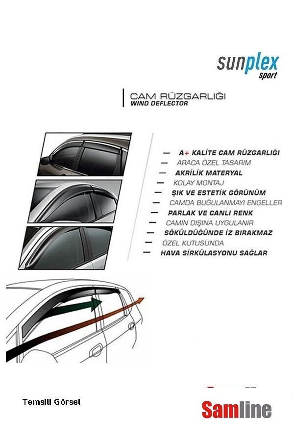 Cam Rüzgarlığı 2'li Set Dacıa Jogger (2022-2024)