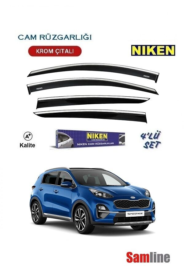 Cam Rüzgarlığı Kromlu 4'lü Set Kia Sportage  (2019-2021)