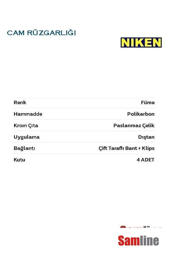 Cam Rüzgarlığı Kromlu 4'lü Set Kia Sportage  (2022-2024)