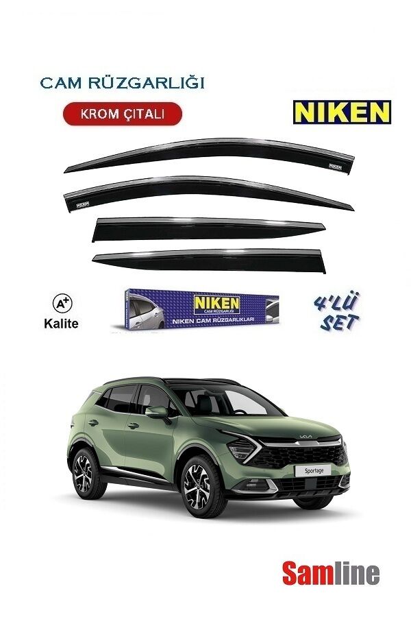 Cam Rüzgarlığı Kromlu 4'lü Set Kia Sportage  (2022-2024)