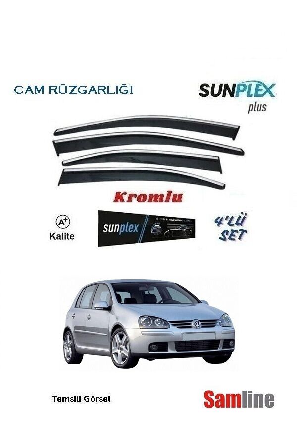 Cam Rüzgarlığı Kromlu 4'lü Set VW Golf 5 (2005-2009) SUNPLEX