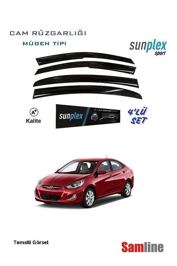 Cam Rüzgarlığı 4'lü Set Hyundai Accent Blue (2011-2018) SUNPLEX