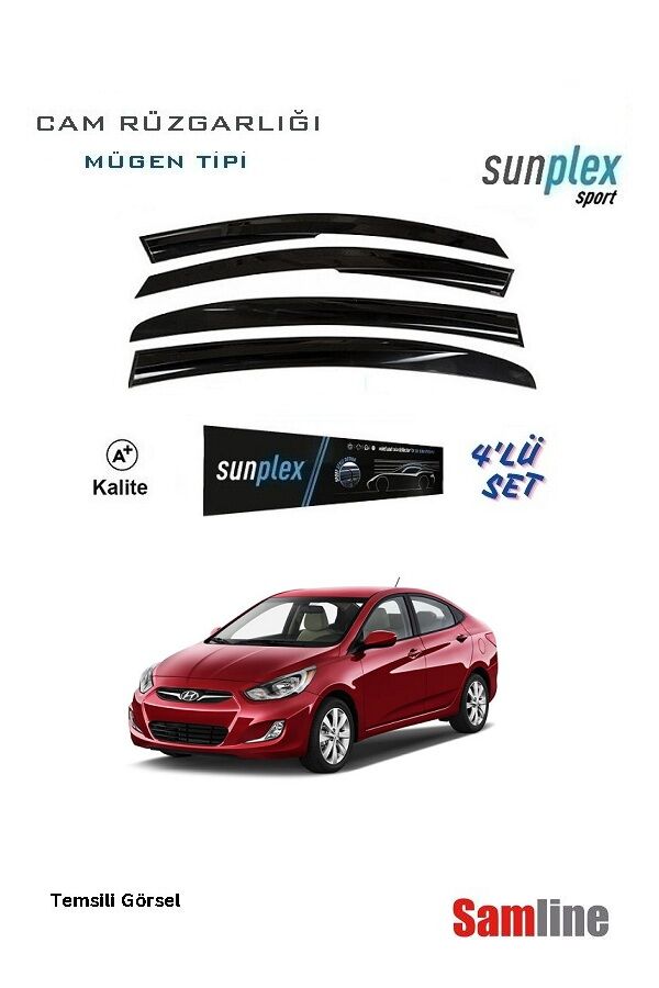 Cam Rüzgarlığı 4'lü Set Hyundai Accent Blue (2011-2018) SUNPLEX