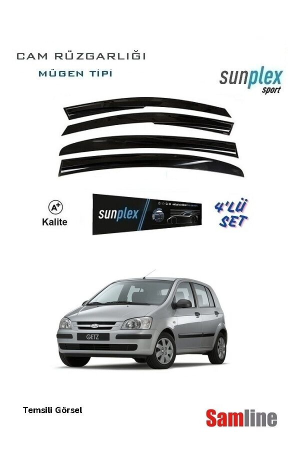 Cam Rüzgarlığı 4'lü Set Hyundai Getz  (2003-2011) SUNPLEX