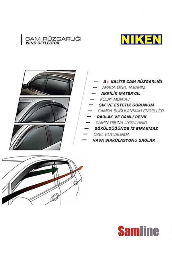 Cam Rüzgarlığı Kromlu 4'lü Set Skoda Octavıa (2017-2019)
