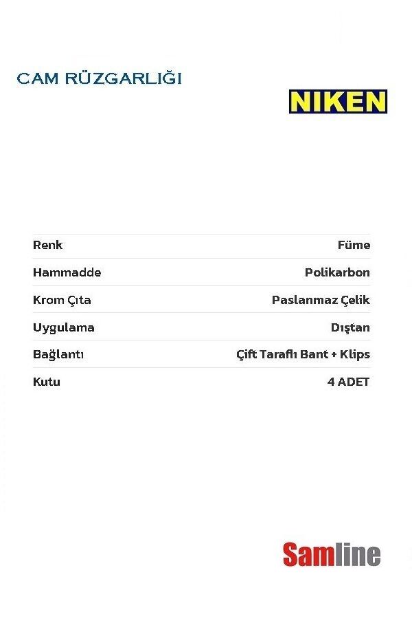 Cam Rüzgarlığı Kromlu 4'lü Set Skoda Octavıa (2017-2019)