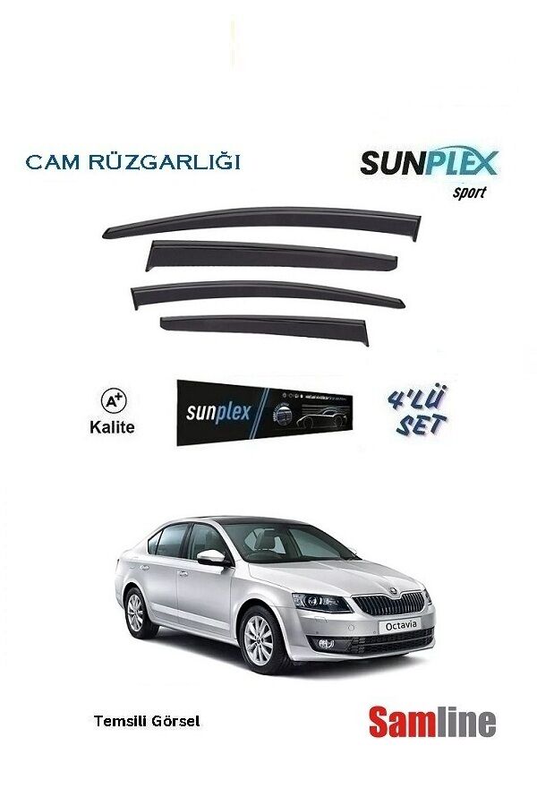 Cam Rüzgarlığı 4'lü Set Skoda Octavıa (2013-2017) Sunplex Sport