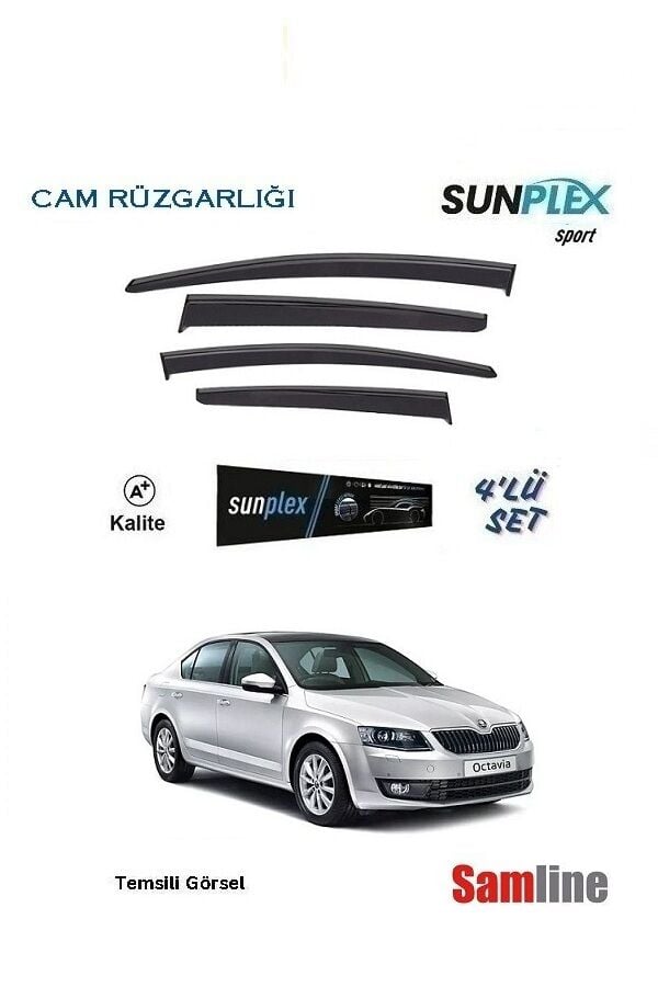 Cam Rüzgarlığı 4'lü Set Skoda Octavıa (2013-2017) Sunplex Sport