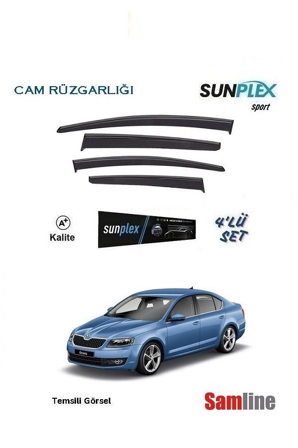 Cam Rüzgarlığı 4'lü Set Skoda Octavıa (2013-2017) Sunplex Sport