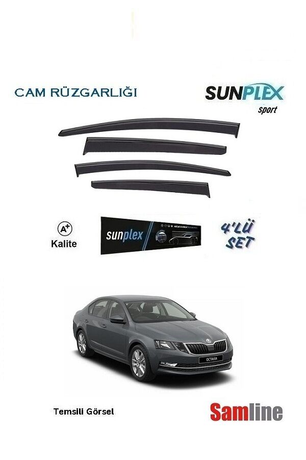 Cam Rüzgarlığı 4'lü Set Skoda Octavıa (2017-2019) Sunplex Sport