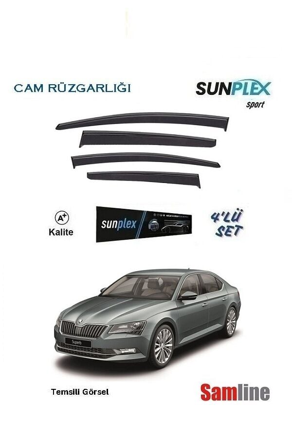 Cam Rüzgarlığı 4'lü Set Skoda Superb (2015-2018) Sunplex Sport