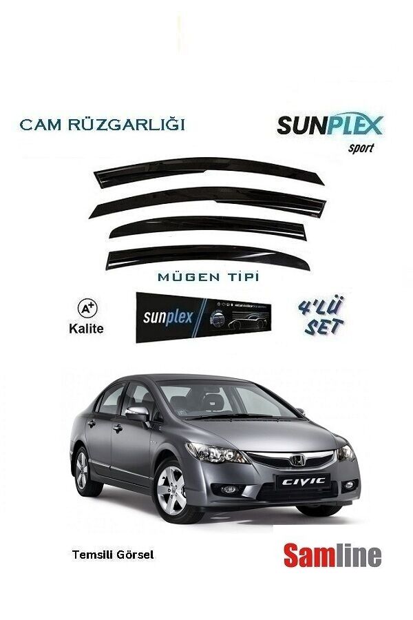 Cam Rüzgarlığı 4'lü Set Honda Civic Sedan (2006-2012) Fd6 SUNPLEX