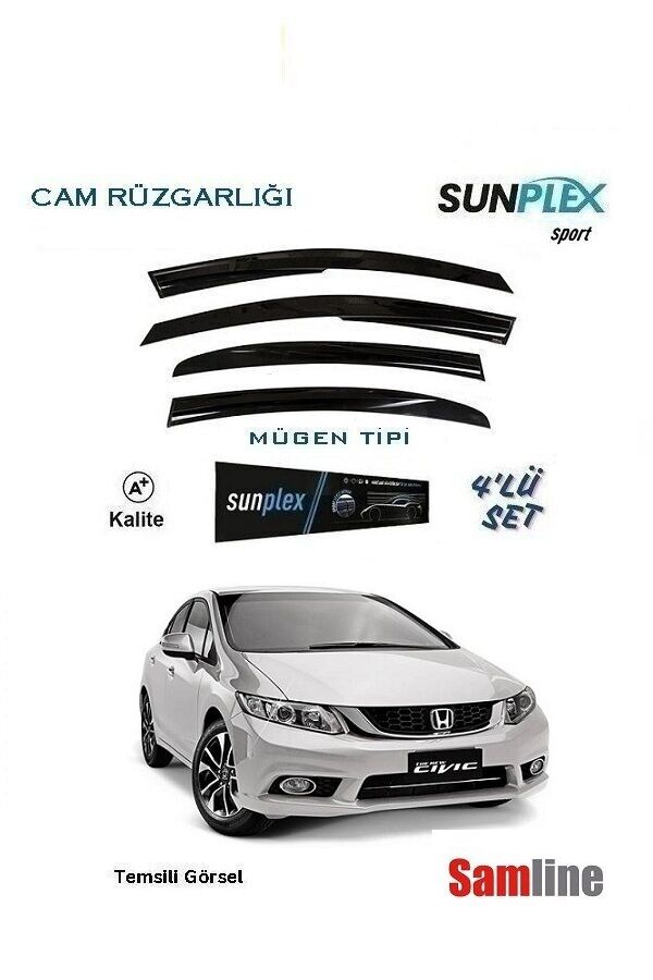 Cam Rüzgarlığı 4'lü Set Honda Civic Sedan (2012-2016) Fb7 SUNPLEX