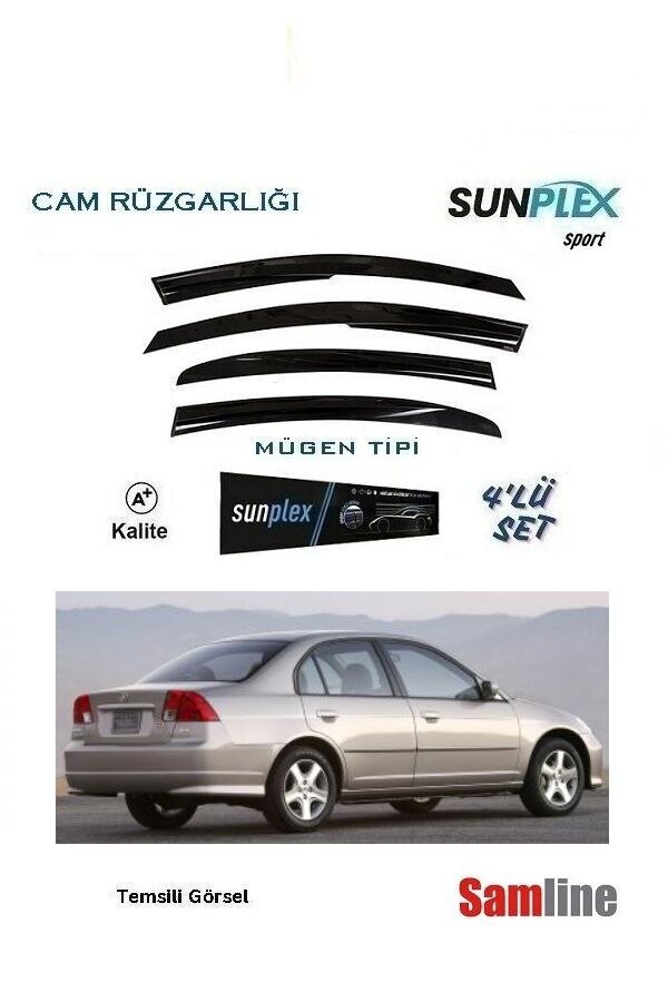 Cam Rüzgarlığı 4'lü Set Honda Civic Sedan (2001-2006) SUNPLEX