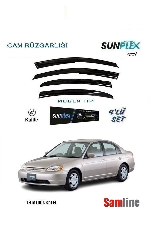 Cam Rüzgarlığı 4'lü Set Honda Civic Sedan (2001-2006) SUNPLEX