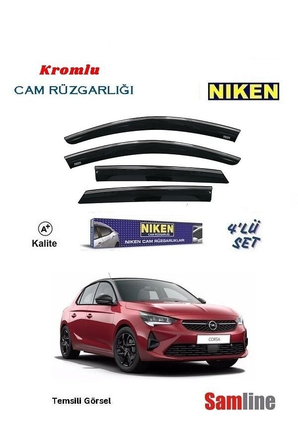Cam Rüzgarlığı Kromlu 4'lü Set Opel Corsa F (2020-2023)