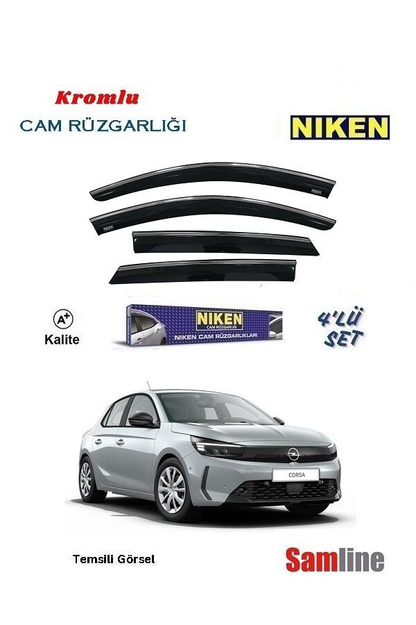 Cam Rüzgarlığı Kromlu 4'lü Set Opel Corsa F (2024-2025)
