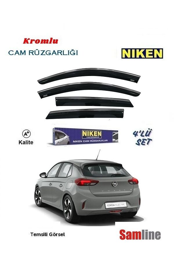 Cam Rüzgarlığı Kromlu 4'lü Set Opel Corsa F (2024-2025)