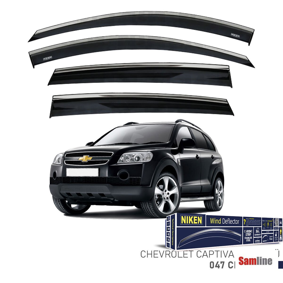 Cam Rüzgarlığı Kromlu 4'lü Set Chevrolet Capitva 2007