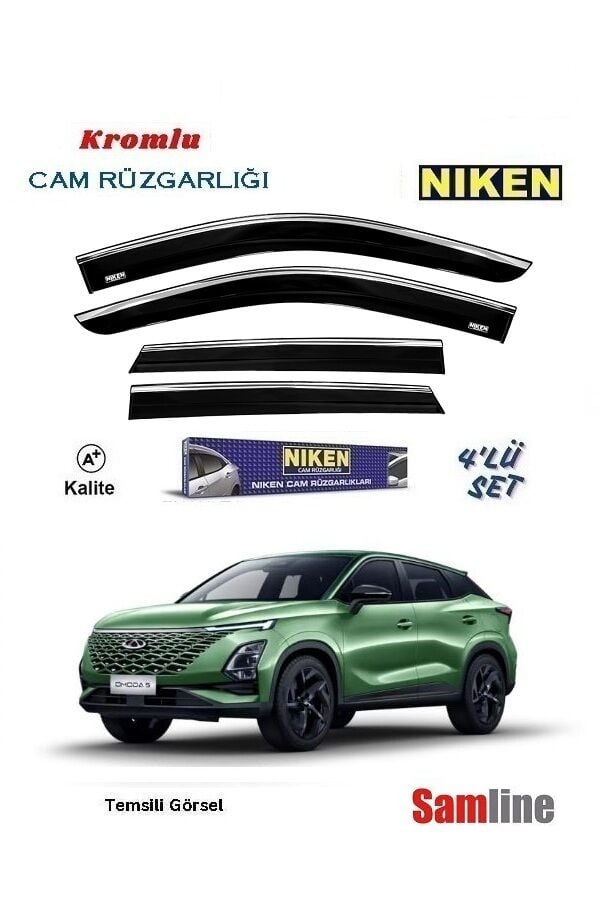 Cam Rüzgarlığı Kromlu 4'lü Set Chery Omoda 5 (2023-2024)