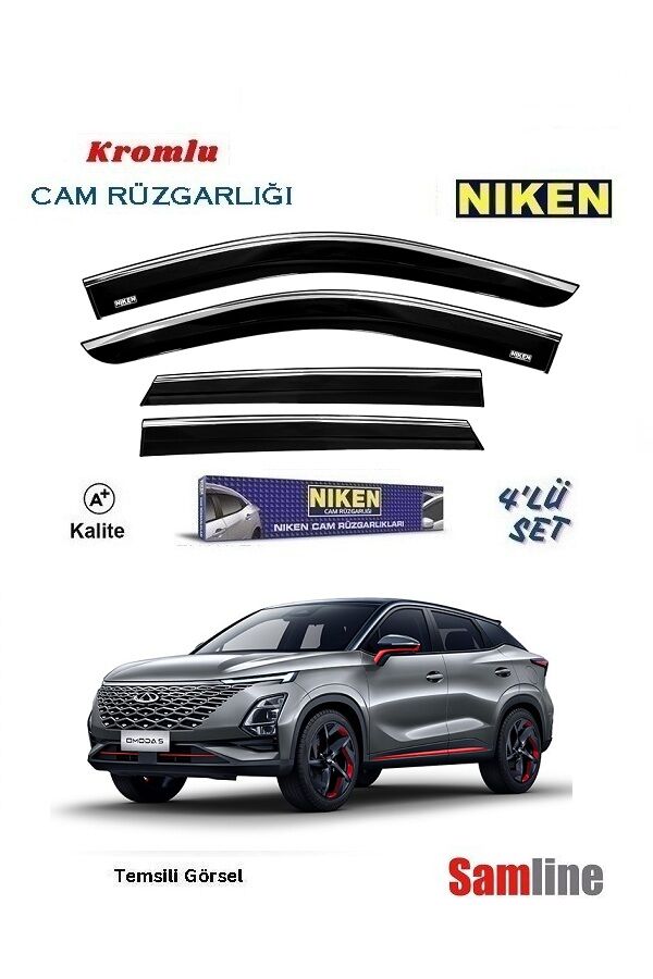 Cam Rüzgarlığı Kromlu 4'lü Set Chery Omoda 5 (2023-2024)