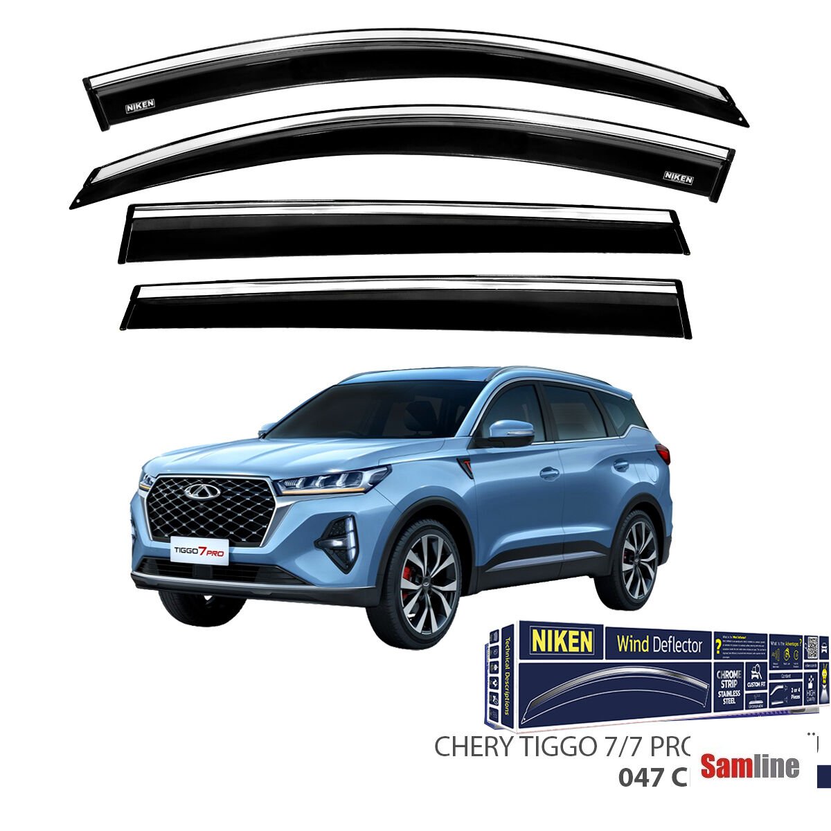 Cam Rüzgarlığı Kromlu 4'lü Set Chery Tiggo Pro 7 2020