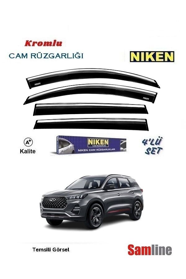 Cam Rüzgarlığı Kromlu 4'lü Set Chery Tiggo 7 Pro (2023-2024)