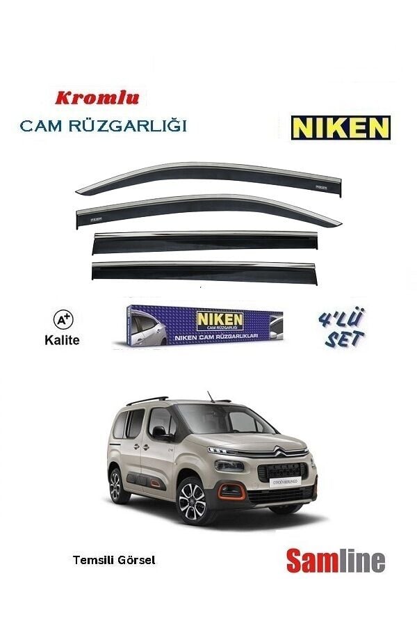 Cam Rüzgarlığı Kromlu 4'lü Set Citroen Berlingo Combi (2019-2024)