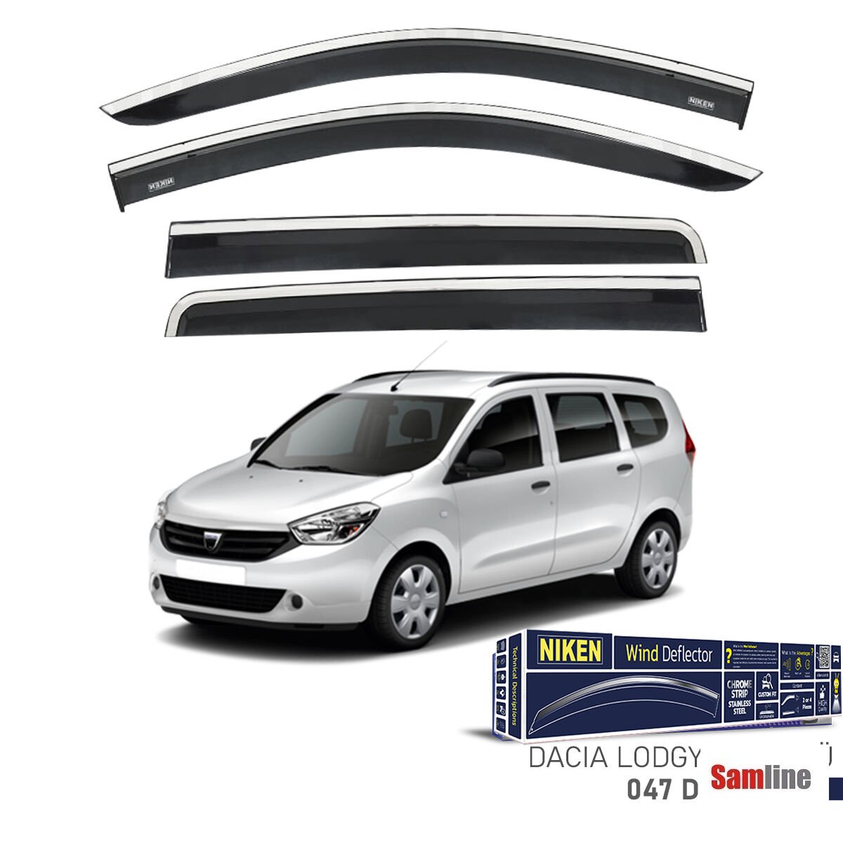Cam Rüzgarlığı Kromlu 4'lü Set Dacıa Lodgy 2013