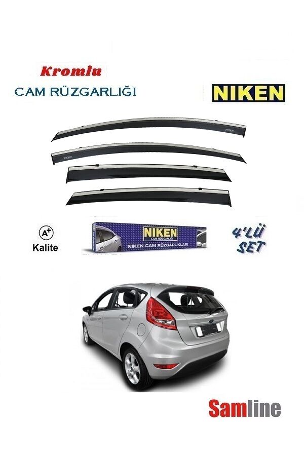Cam Rüzgarlığı Kromlu 4'lü Set Ford Fiesta (2009-2012) NİKEN