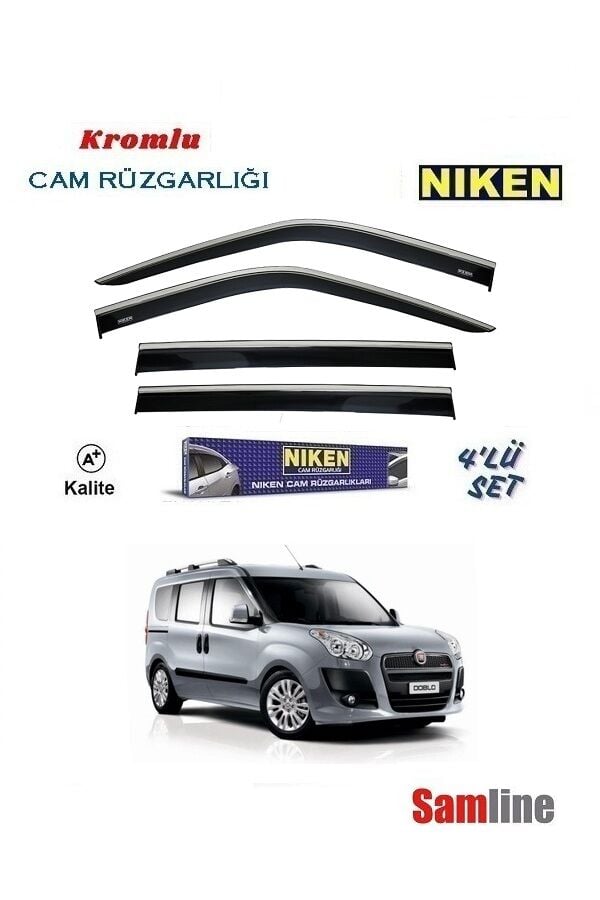 Cam Rüzgarlığı Kromlu 4'lü Set Fiat Doblo II Combi (2010-2014)