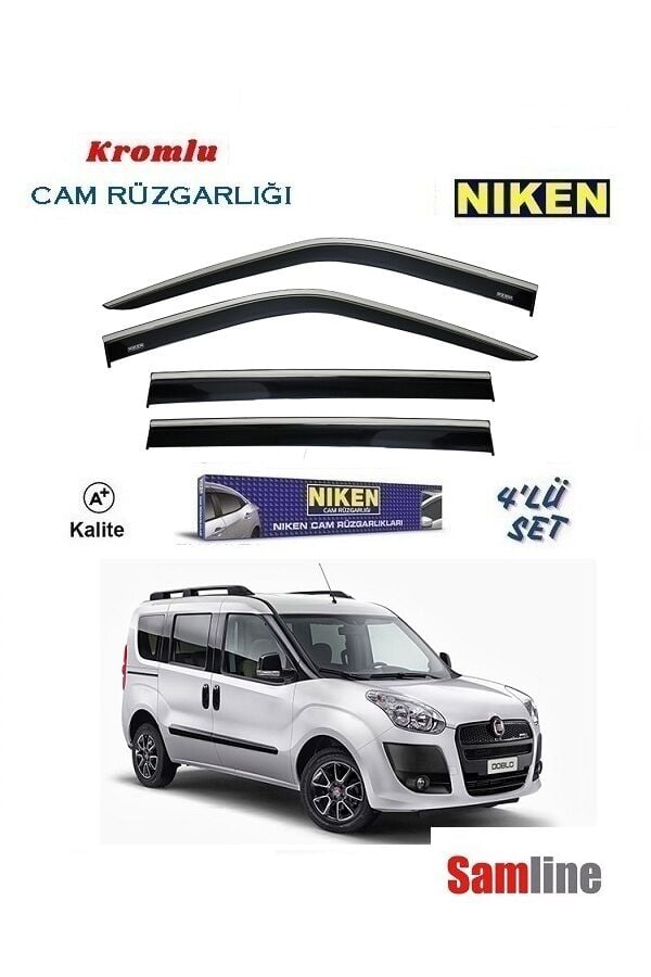 Cam Rüzgarlığı Kromlu 4'lü Set Fiat Doblo II Combi (2010-2014)