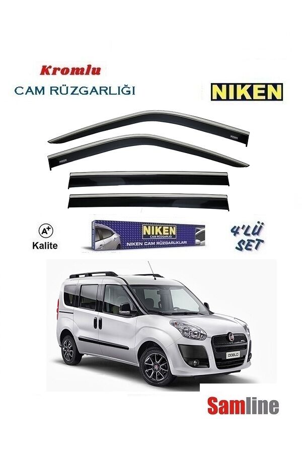 Cam Rüzgarlığı Kromlu 4'lü Set Fiat Doblo II Combi (2010-2014)