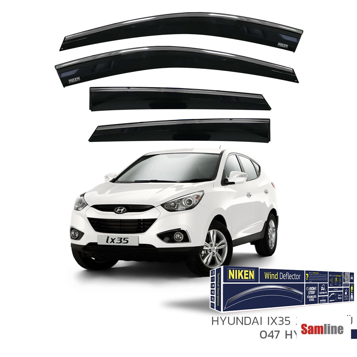 Cam Rüzgarlığı Kromlu 4'lü Set Hyundai İX35 2010