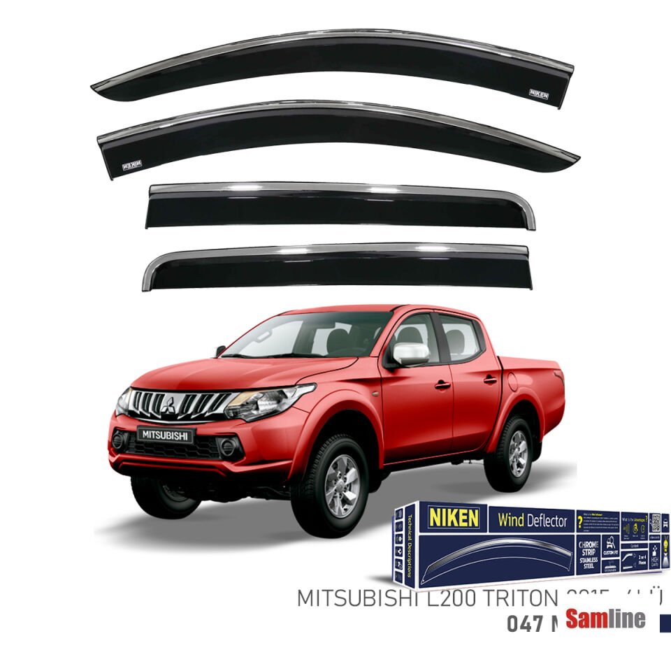 Cam Rüzgarlığı Kromlu 4'lü Set Mitsubishi L200 Triton (2015+)