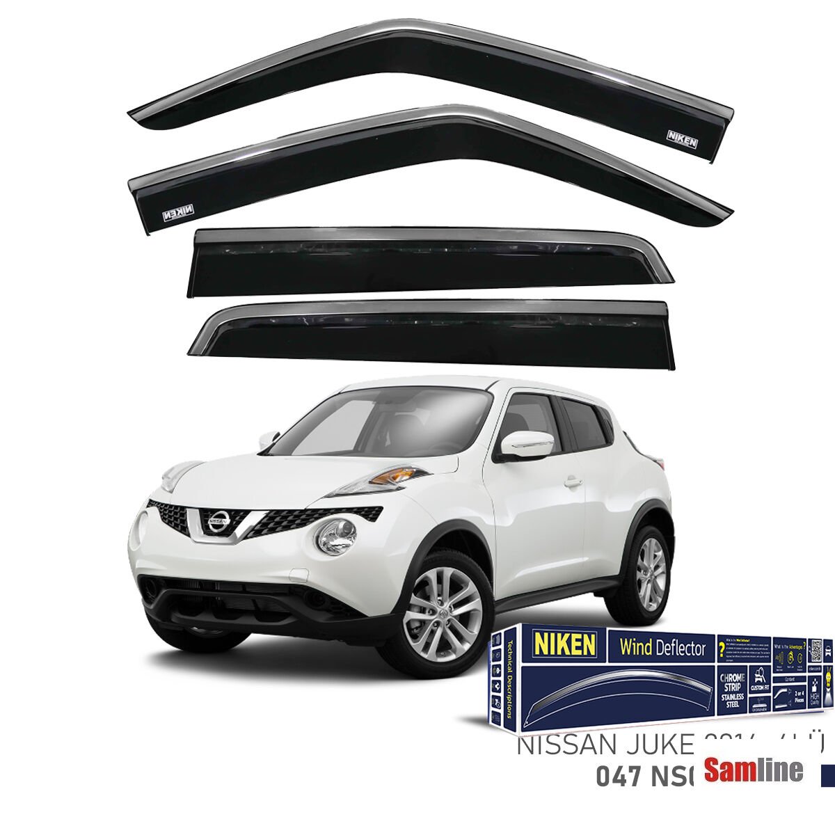 Cam Rüzgarlığı Kromlu 4'lü Set Nissan Juke (2014+)