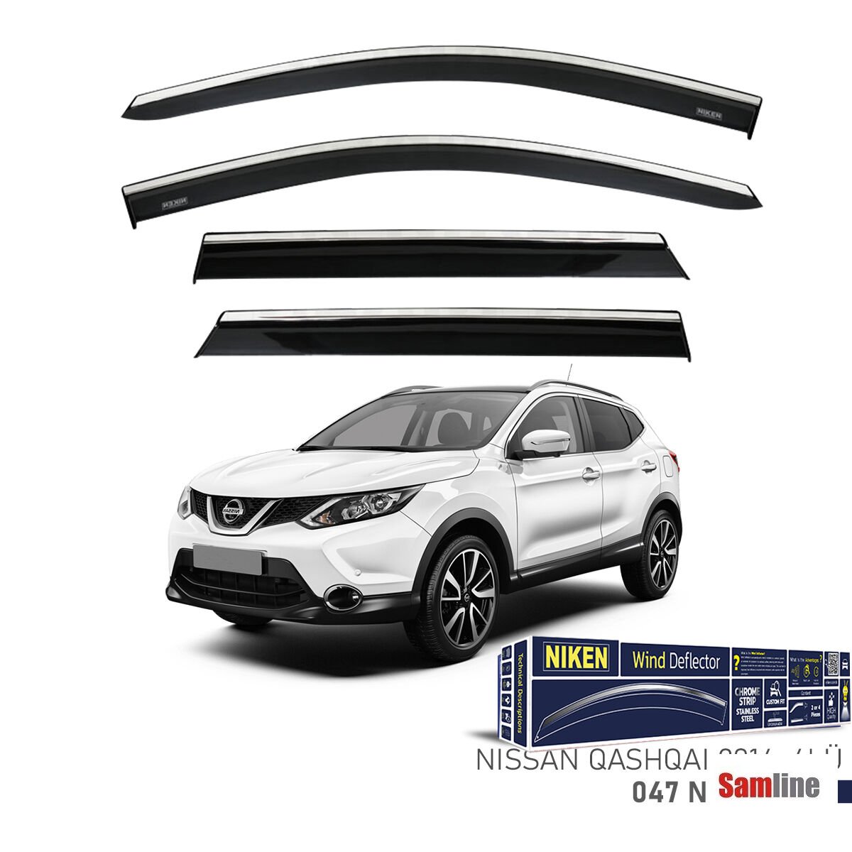 Cam Rüzgarlığı Kromlu 4'lü Set Nissan Qashqai (2015-2021)